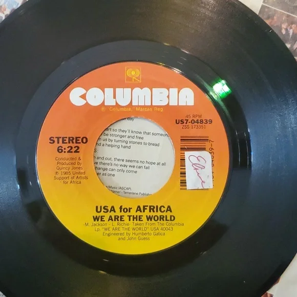 2/$8 VINYL We Are the World and Grace 45 EP - Picture 3 of 4